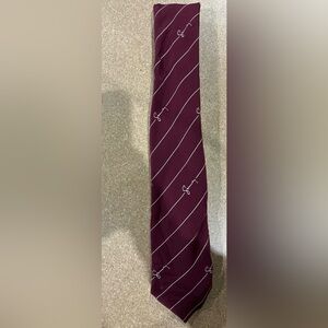 Givenchy Burgundy Tie with Diagonal Stripes